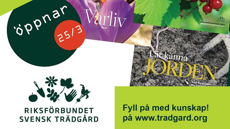 Nu lanserars Riksförbundet Svensk Trädgårds webbutik