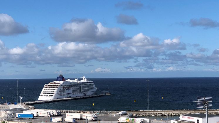 Anløb af krydstogtskib i Visby