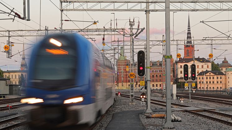 Mälartåg vid Stockholms Centralstation. Foto: Matthias Pfeil.
