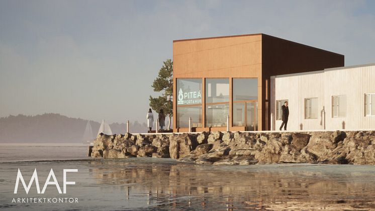 Det nya hamnkontoret är det första i sitt slag i Norrbotten med fasadintegrerade solceller.