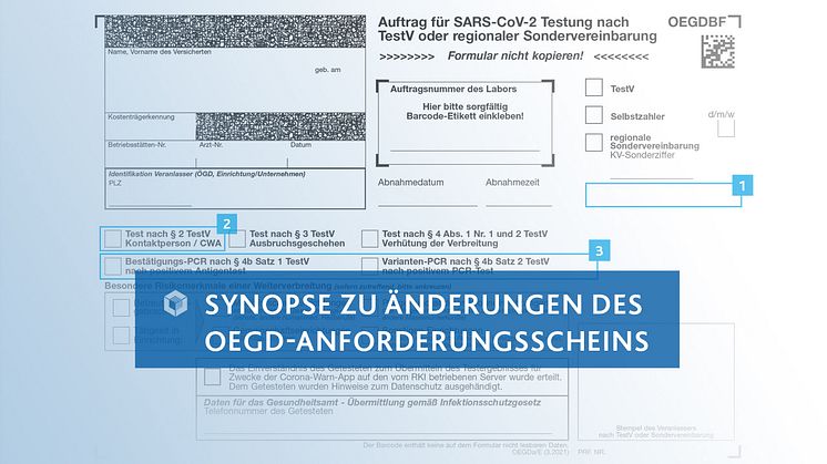 Neuer OEGD-Anforderungsschein SARS-CoV-2