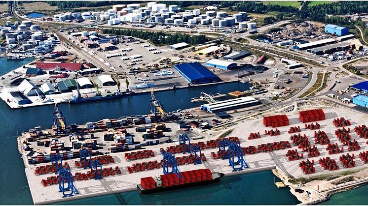 Östkustens största containerterminal fördubblas i kapacitet