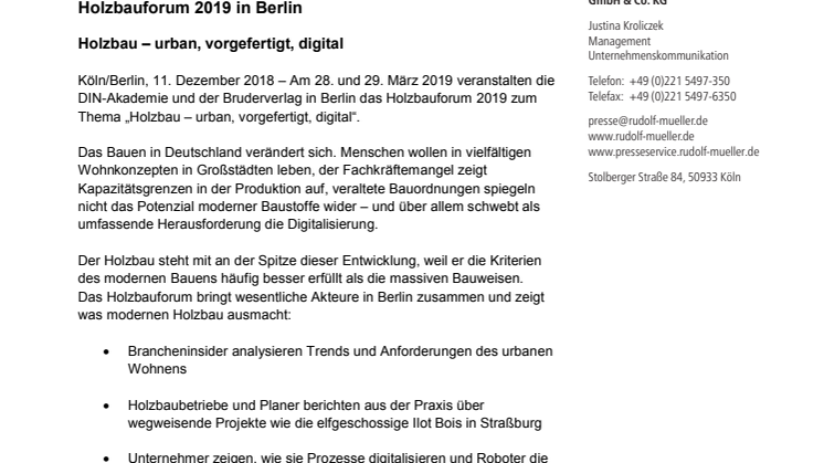 Holzbauforum 2019 in Berlin