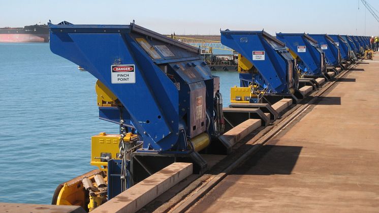 MoorMaster™ automated mooring units at Utah Point berth Port Hedland, Western Australia.