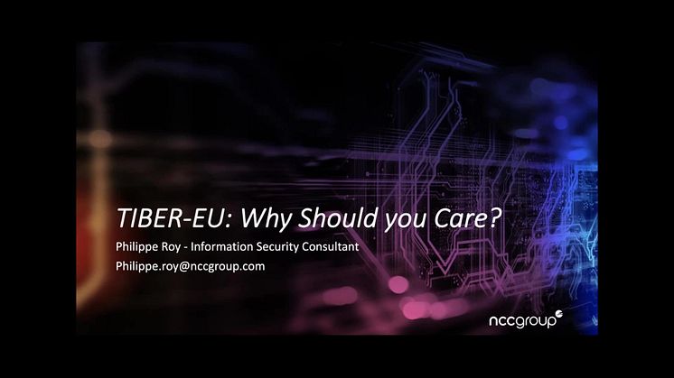 30 Minutes webinar series: TIBER-EU - Why you should care – listen back