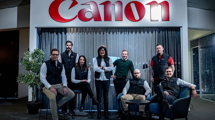 Teamet CBC Dalarna och Martin Arousell ägare av Canon Business Center Gävle som öppnar första juni 2021.