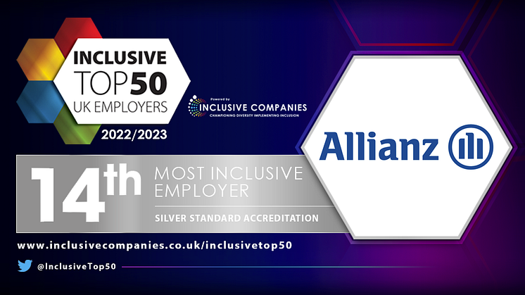 Inclusive Top 50 UK Employers logo and ranking 