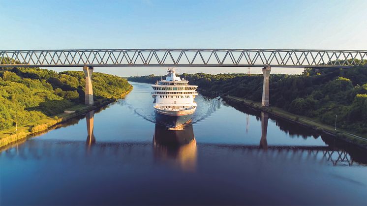 Balmoral cruising the Kiel Canal