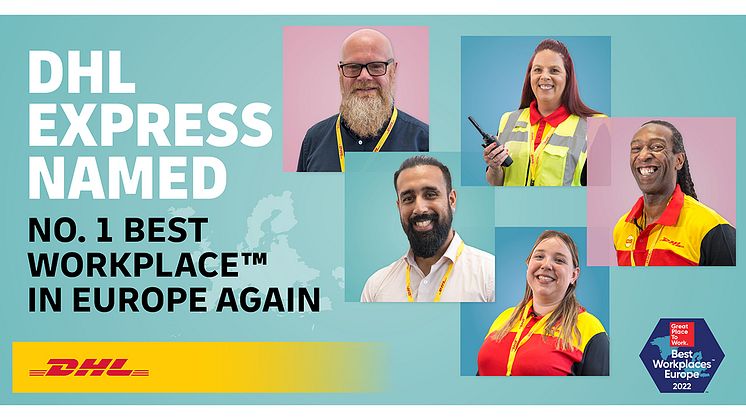 DHL Express utsedd till Europas bästa arbetsplats för andra året i rad