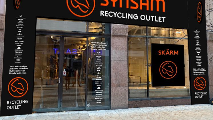 Med det nya butikskonceptet ”Synsam Recycling Outlet” får Synsams glasögon och solglasögon en andra chans. (Skissbild)