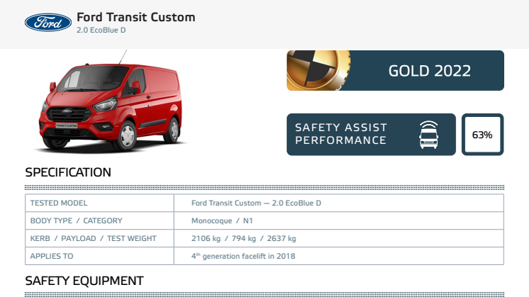 Euro NCAP-Commercial Van Safety 2022-Ford Transit Custom-Datasheet.pdf