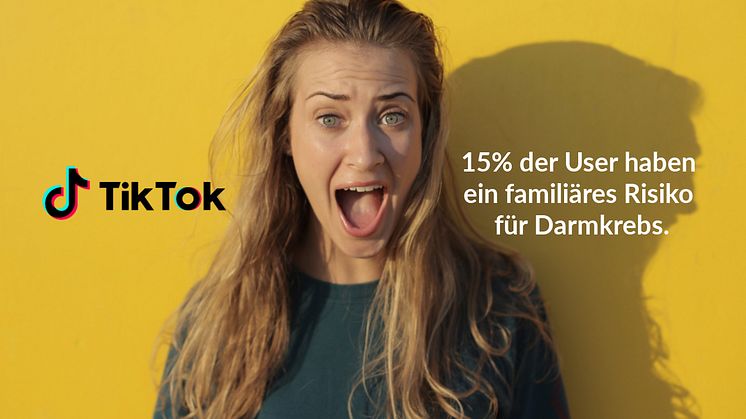 TikTok-Umfrage: 15 Prozent der Millennials vom familiären Risiko für Darmkrebs betroffen.
