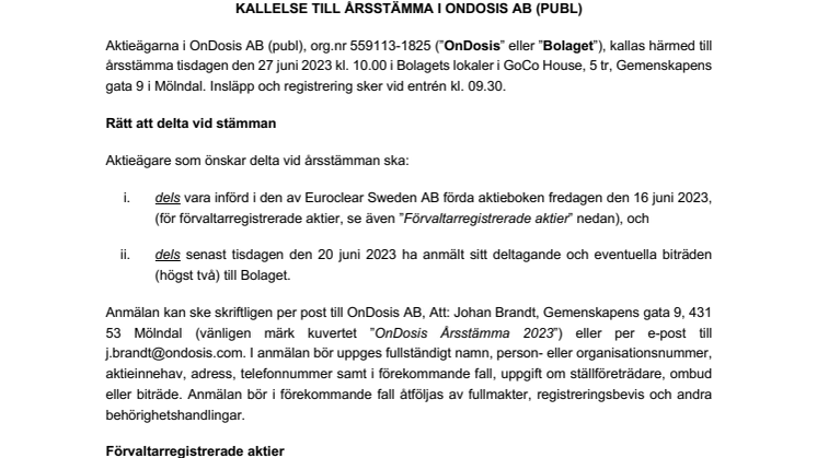 Kallelse Årsstämma 2023 – OnDosis AB (publ).pdf