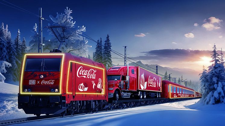 Coca-Cola Weihnachtstruck Tour: Erstmals Halt an ausgewählten Bahnhöfen in Deutschland in Zusammenarbeit mit DB Cargo