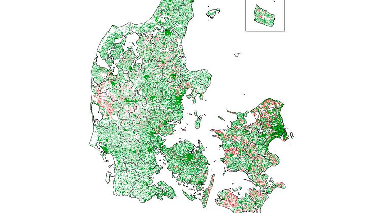 Kort over bredbåndsdækningen i Danmark. Energistyrelsen.
