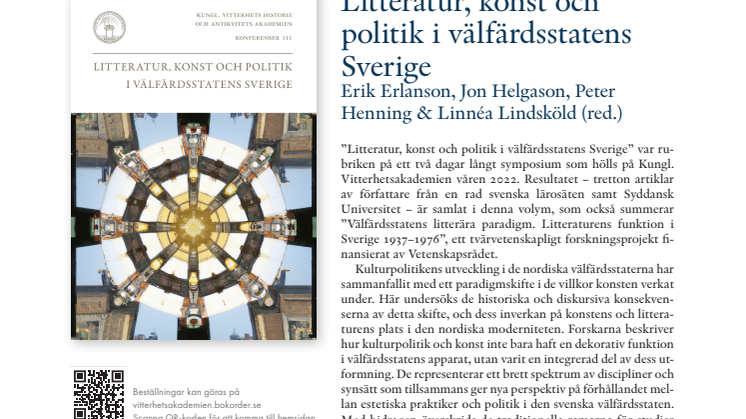 Bokinfo "Litteratur, konst och politik i välfärdsstatens Sverige"