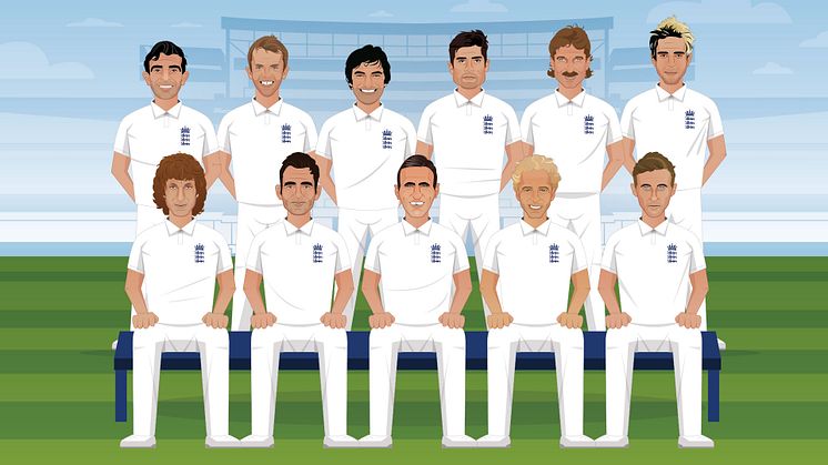 England Men's Best XI squad - picture produced for the Test match programme