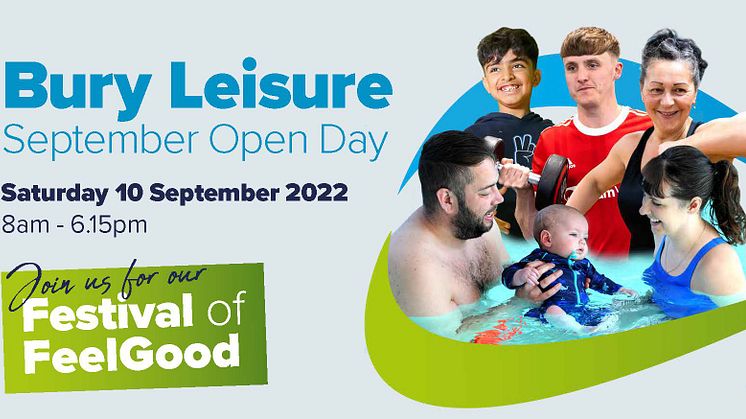Join Bury Leisure at their Festival of Feel Good Open day
