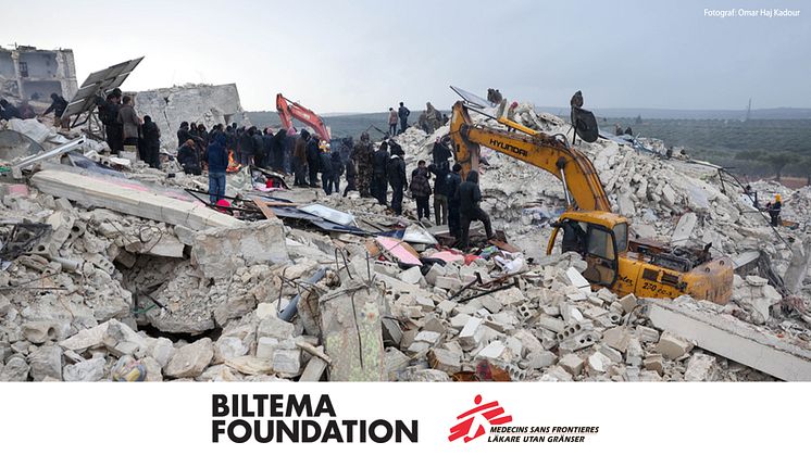Biltema Foundation donerar 10 miljoner SEK – Jordbävningskatastrof i Turkiet och Syrien