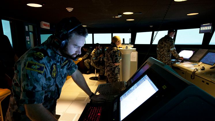 The new Kongsberg Digital simulators will be used for the on-going training of RAN Officers and sailors undertaking all levels of shiphandling, navigation, warfare, and bridge management courses. ©Commonwealth of Australia