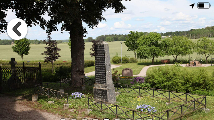 Märtha Gahn ligger begravd i Gahns familjegrav på Fellingsbro kyrkogård. Foto ur Kultur Lindesberg-appen
