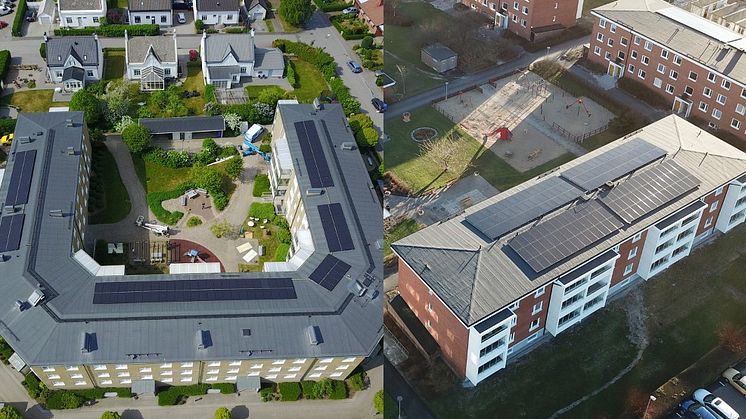 Solel står för halva elanvändningen i bostadsrättsföreningar i Trelleborg och Ystad