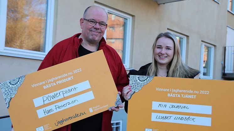 Hans Peterzon och Lisabet Lindbäck är vinnare i idétävlingen jagharenide.nu i Västernorrland.