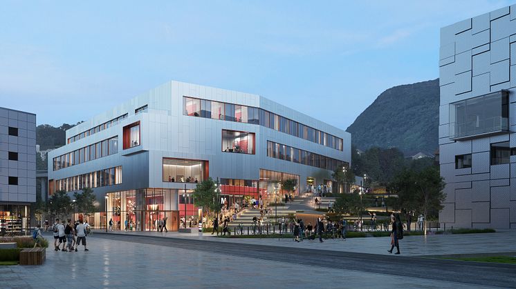 Griegakademiet skal bli en ledende institusjon for musikkutdanning som tilbyr tverrfaglig kunstnerisk utdanning og forskning på et høyt internasjonalt nivå. Alle illustrasjoner: Nordic Office of Architecture/Turzen