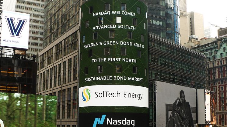 Placement of a green bond tap issue for Advanced SolTech Sweden AB fully subscribed
