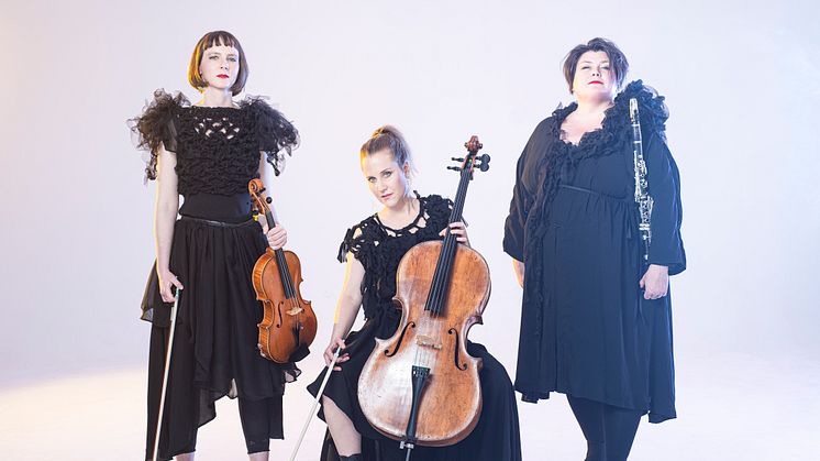 Kv.Arken – Annika Jessen, klarinett,  Elina Nygren, viola och Anna Thorstensson, cello – kommer till Palladium Malmö 22 maj.