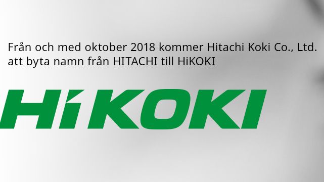 Hitachi ändrar namn till HiKOKI