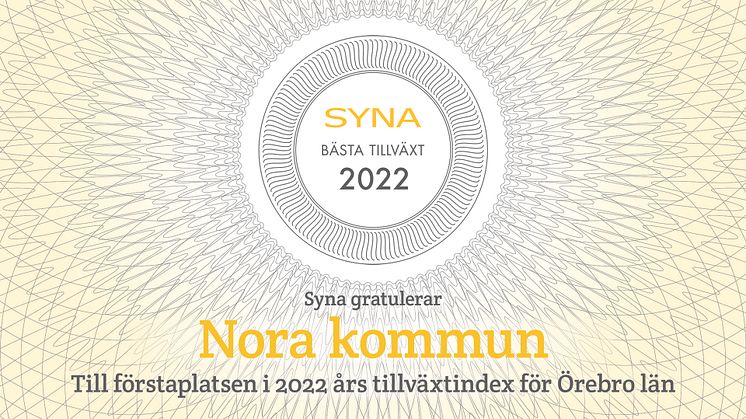 Företagen i Nora placerar sig i toppen av länet 2022.