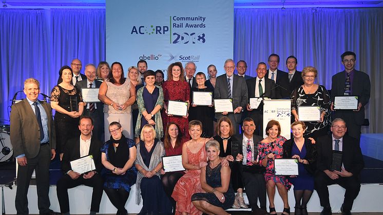 Winners of the ACoRP Community Rail Awards 2018