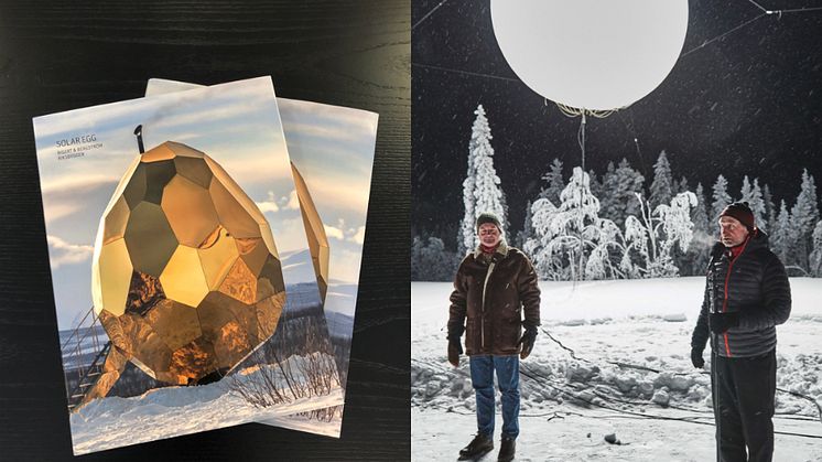 Boken om Solar Egg och eventet då Riksbyggen tände midnattssolen över Gällivare är nominerade till Svenska Designpriset.