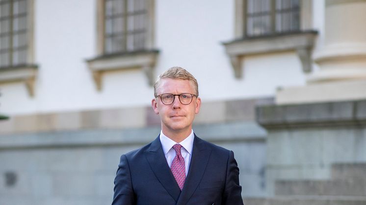 Kristoffer Tamsons (M), oppositionsregionråd i Region Stockholm.
