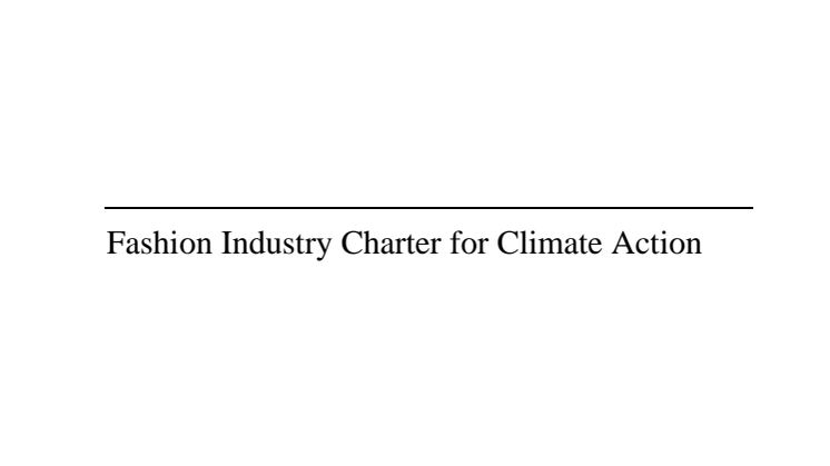 FN:s Fashion Industry Charter for Climate Action