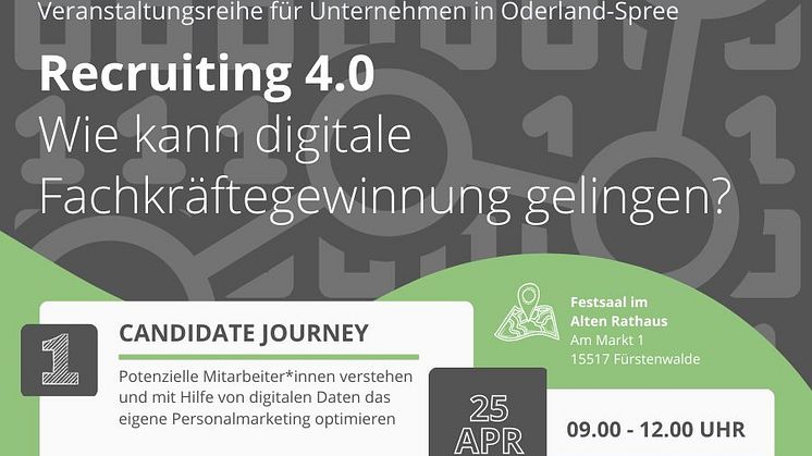 Am 25. April startet die Veranstaltungsreihe „Recruiting 4.0 – Wie kann digitale Fachkräftegewinnung gelingen“ der Hochschulpräsenzstelle Fürstenwalde. (Bild: Präsenzstelle Fürstenwalde)