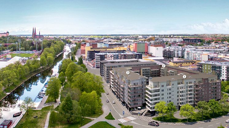 Riksbyggen säljstartar över 160 bostadsrätter längs Östra Ågatan