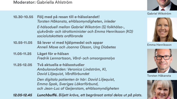 Resan till e-hälsolandet - program i Almedalen 2016 