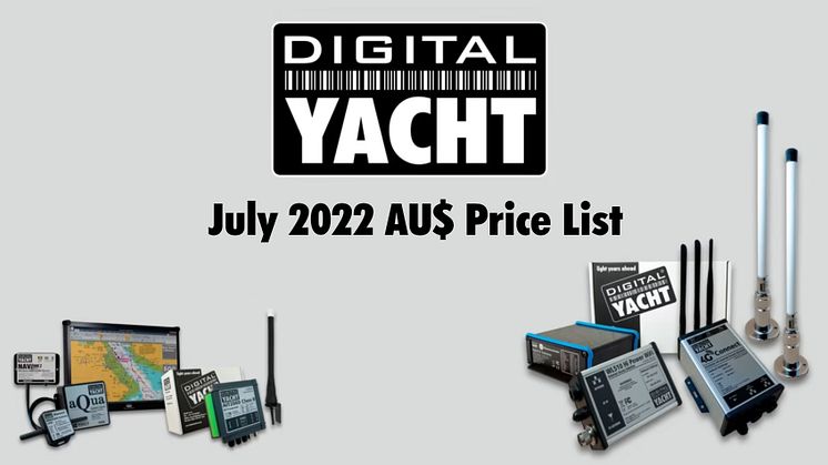 Digital Yacht Australia New AU$ Pricelist - July 2022