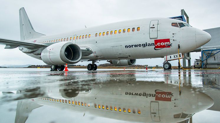 Norwegians 737-300 med registrering LN-KKW som landat i Bodö och gjort sin sista flygning   Bild 