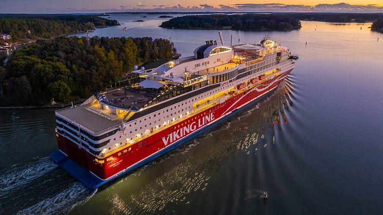 Viking Glory har varit i trafik i ett år den 1 mars 2023. Foto: Jarmo Fredriksson