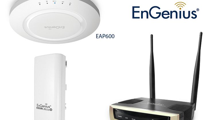EET Europarts presenterar: EnGenius, kraftfulla accesspunkter med lång räckvidd för alla trådlösa nätverksbehov.
