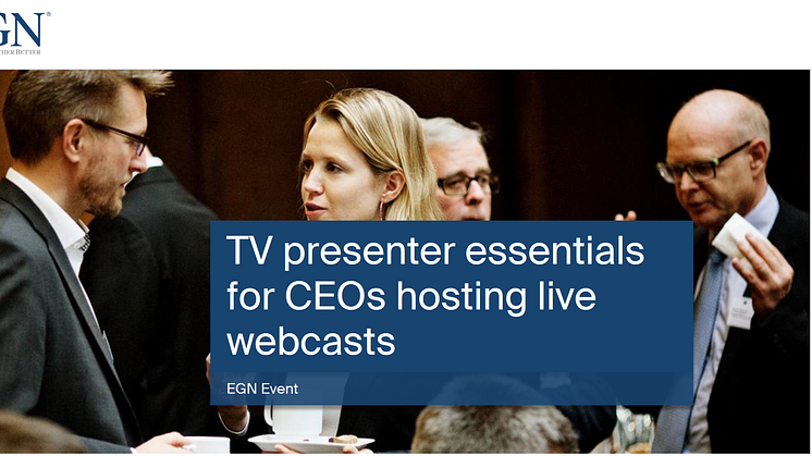 TV presenter essentials for CEOs hosting live webcasts