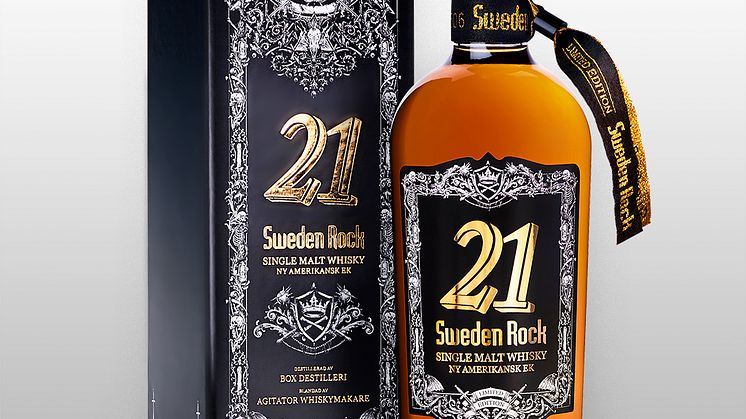 I samarbete med ny svensk whiskyproducent lanseras Sweden Rock 21 Ny Amerikansk Ek.