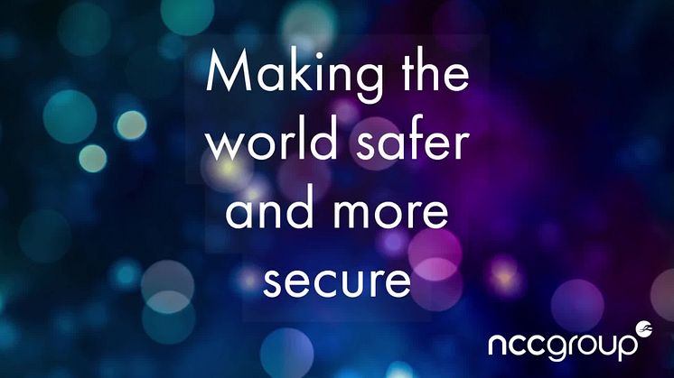 NCC Group – Making the world safer and more secure