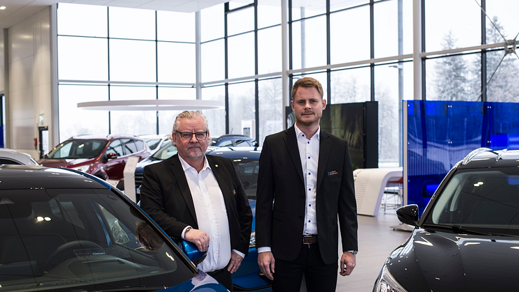 BilMånssons vd Clas Månsson och platschef Robin Österlund.