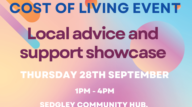 Local advice and support - Sedgley Community Hub, Bishops Road, M25 0HT