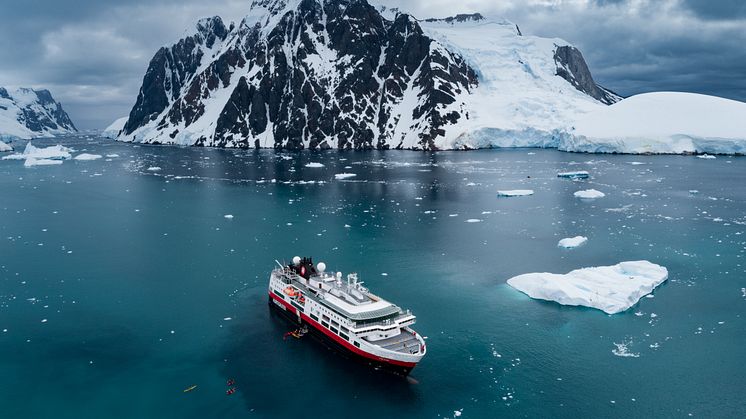EPIC EXPERIENCES: Hurtigruten Expeditions' 23/24 offering encompasses waters from the Arctic to Antarctica - and in between. Photo: YURI MATISSE CHOUFOUR/Hurtigruten Expeditions