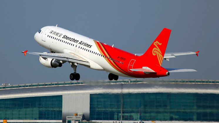 Shenzhen Airlines has selected Cobham's AVIATOR 300D system for its Airbus A320 fleet